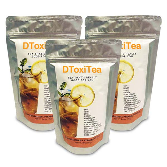 3 (28 day) packages DToxitea cleansing detox support